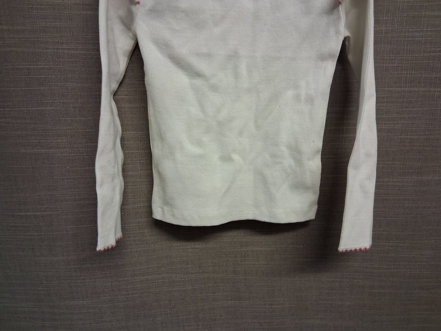 River Island Girls Cream Long Sleeve Ribbed High Neck T-Shirt Age 5 Years New