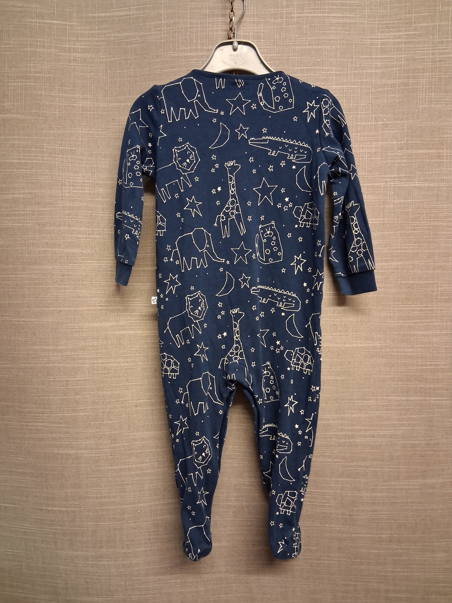 Next Boys Blue Animal Theme Sleepsuit Age 12-18 Months