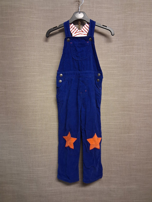 Baby Boden Boys Corduroy Blue Dungarees Age 3-4 Years