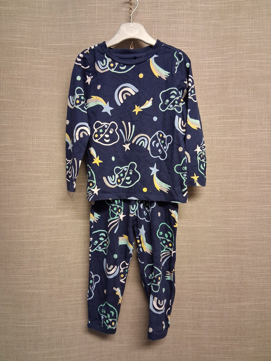 George Boys "Pudsey" Children in Need Pyjamas PJs 2 Piece Set Age 2-3 Years