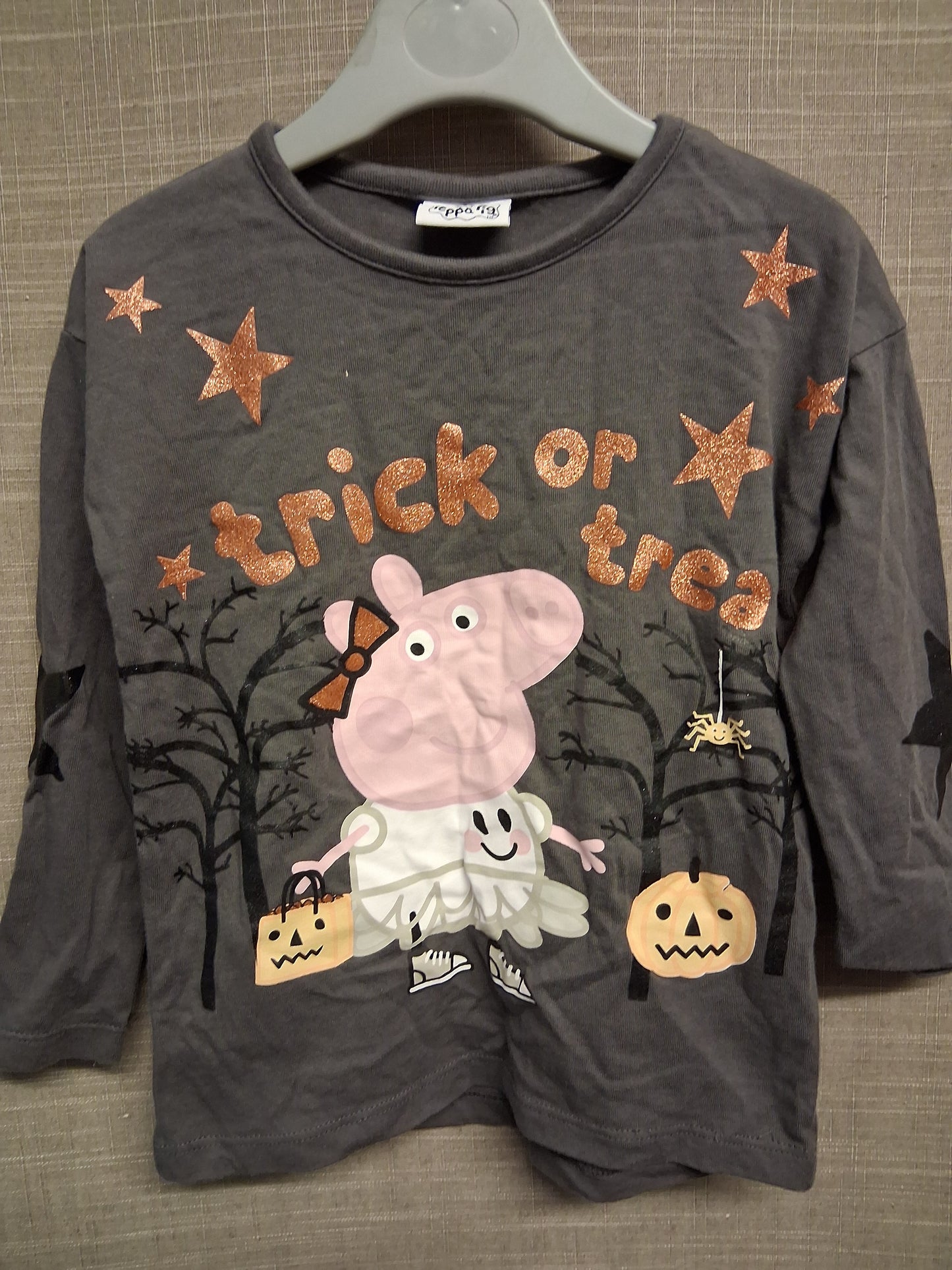 George Girls Halloween Peppa Pig Long Sleeve T-Shirt Age 3-4 Years