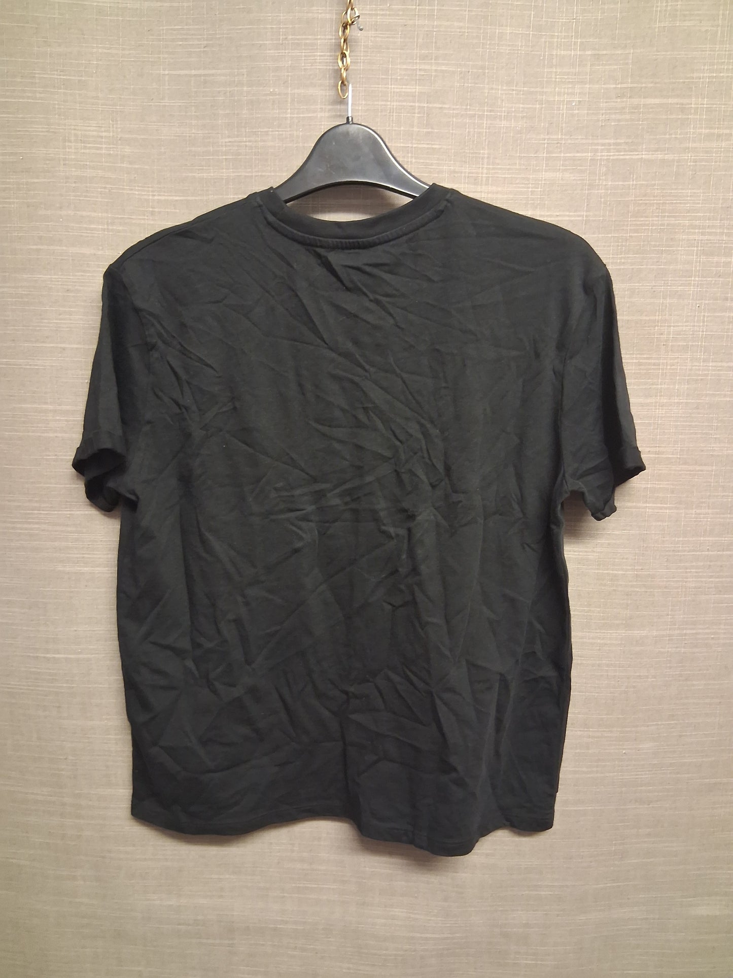 Primark Girls Black Short Sleeve T-Shirt Crochet Pocket Age 13-14 Years