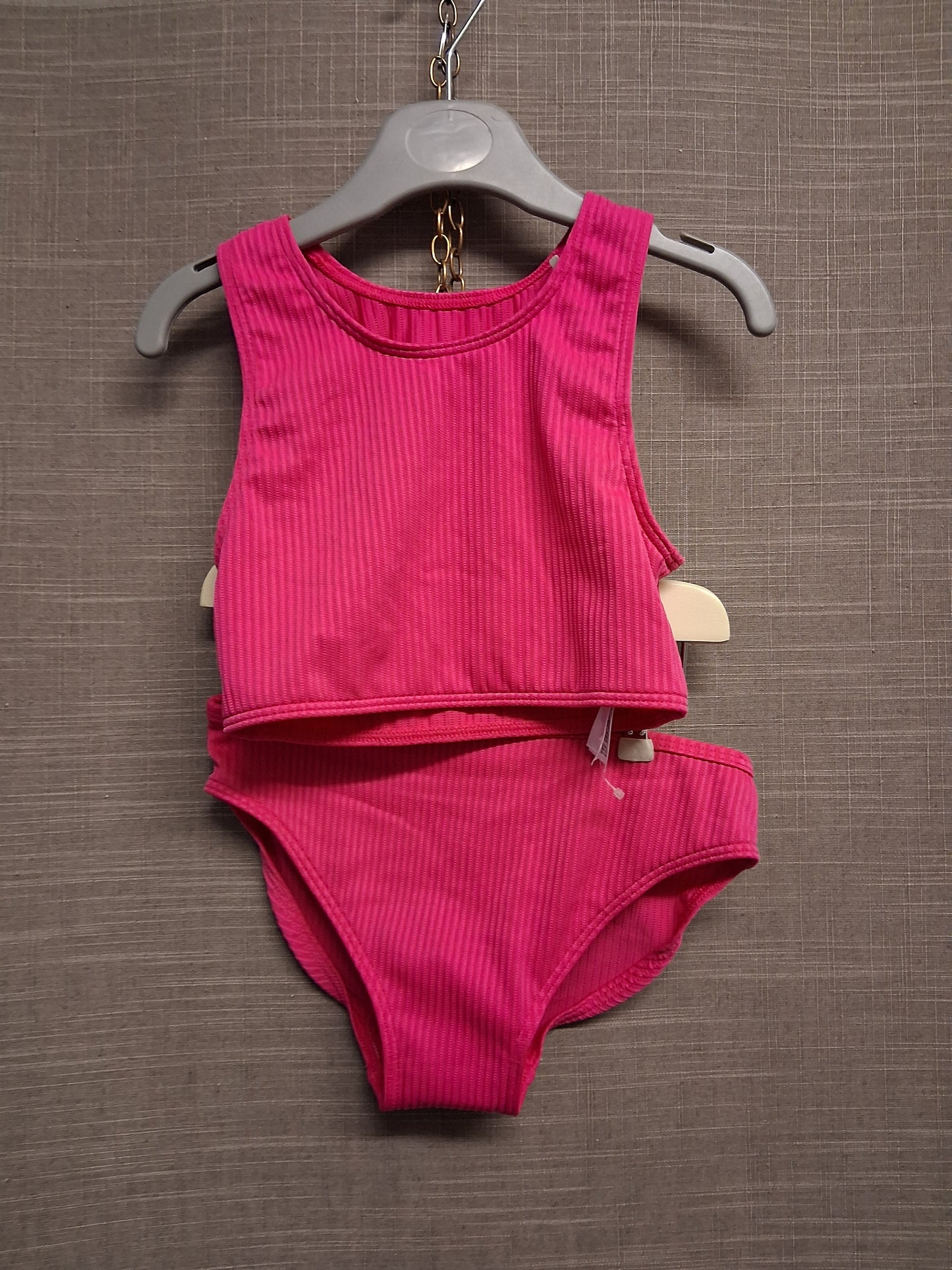 F&F Girls Pink Bikini 2 Piece Swimwear Age 6-7 NWOTs