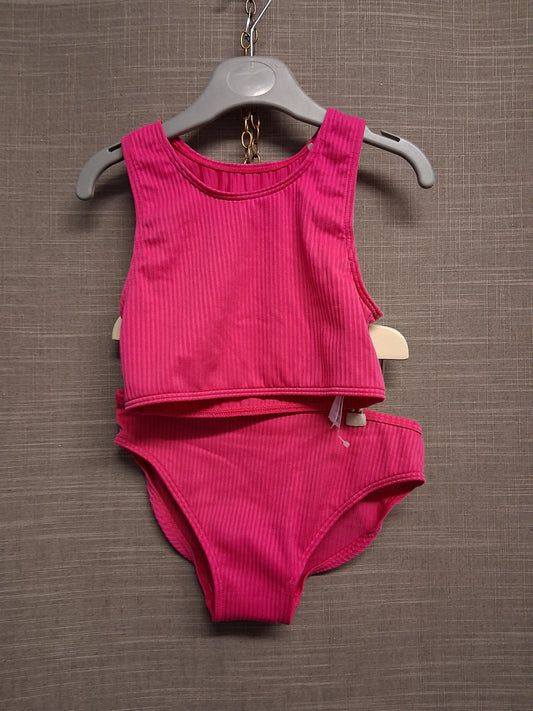 F&F Girls Pink Bikini 2 Piece Swimwear Age 6-7 NWOTs