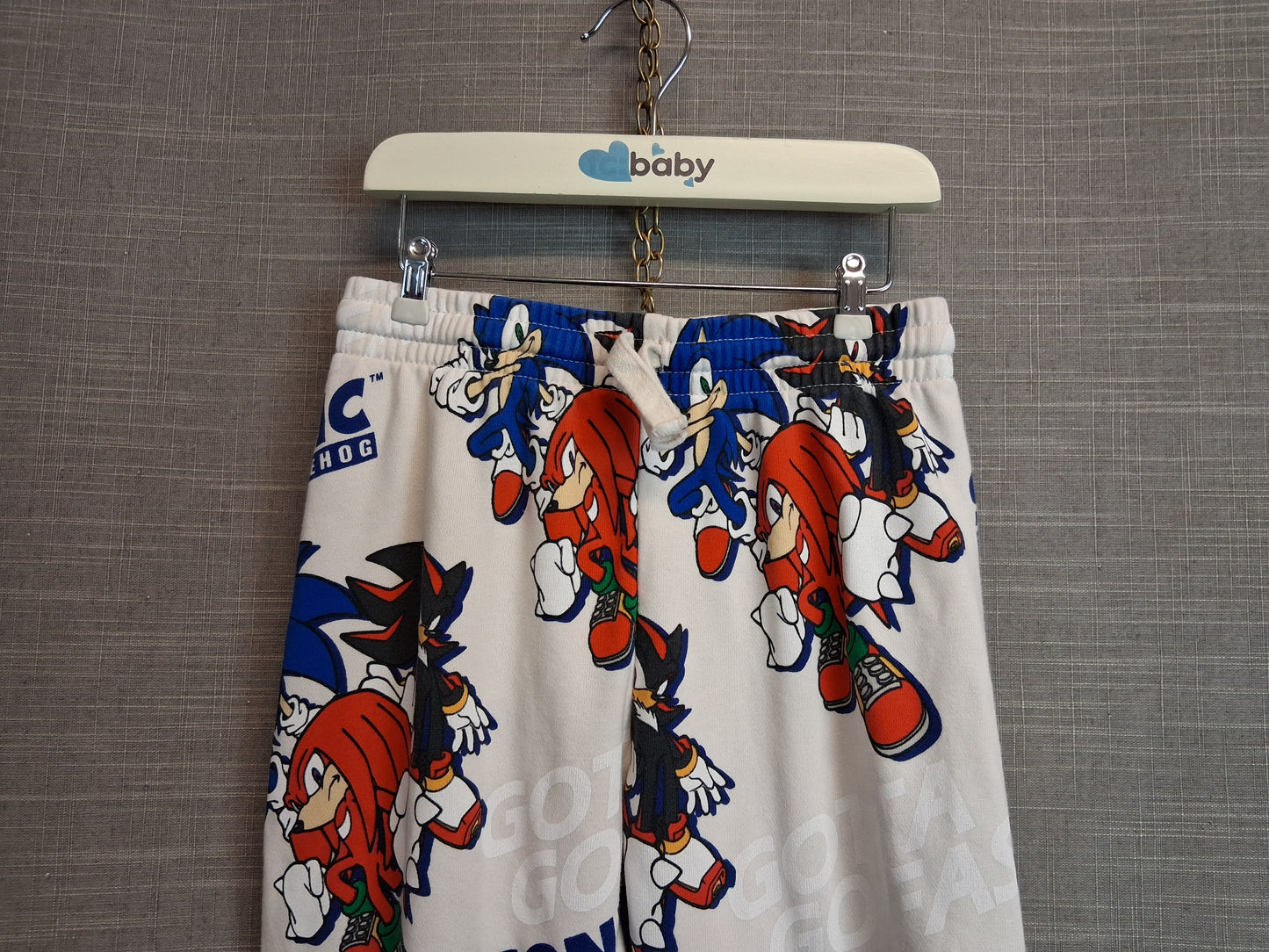 H&M Boys Sonic the Hedgehog Joggers Cream Age 4-5 Years