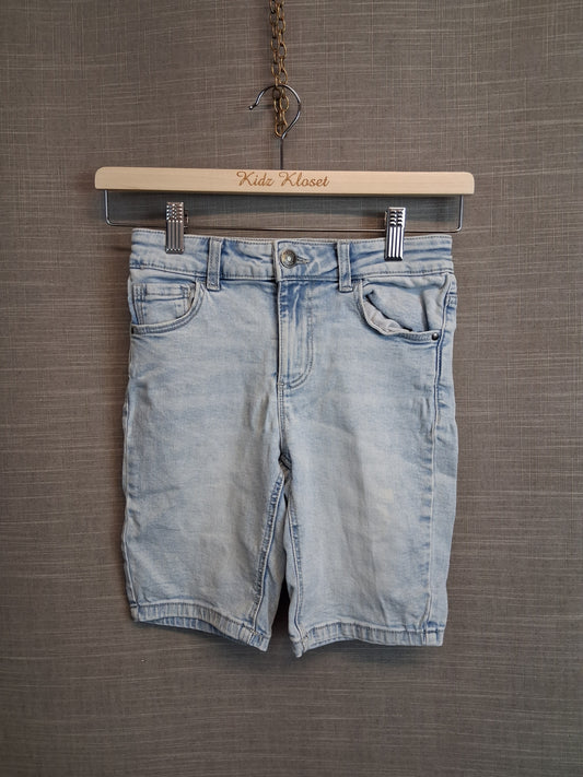 Primark Boys Denim Blue Stretch Skinny Shorts Age 7-8 Years