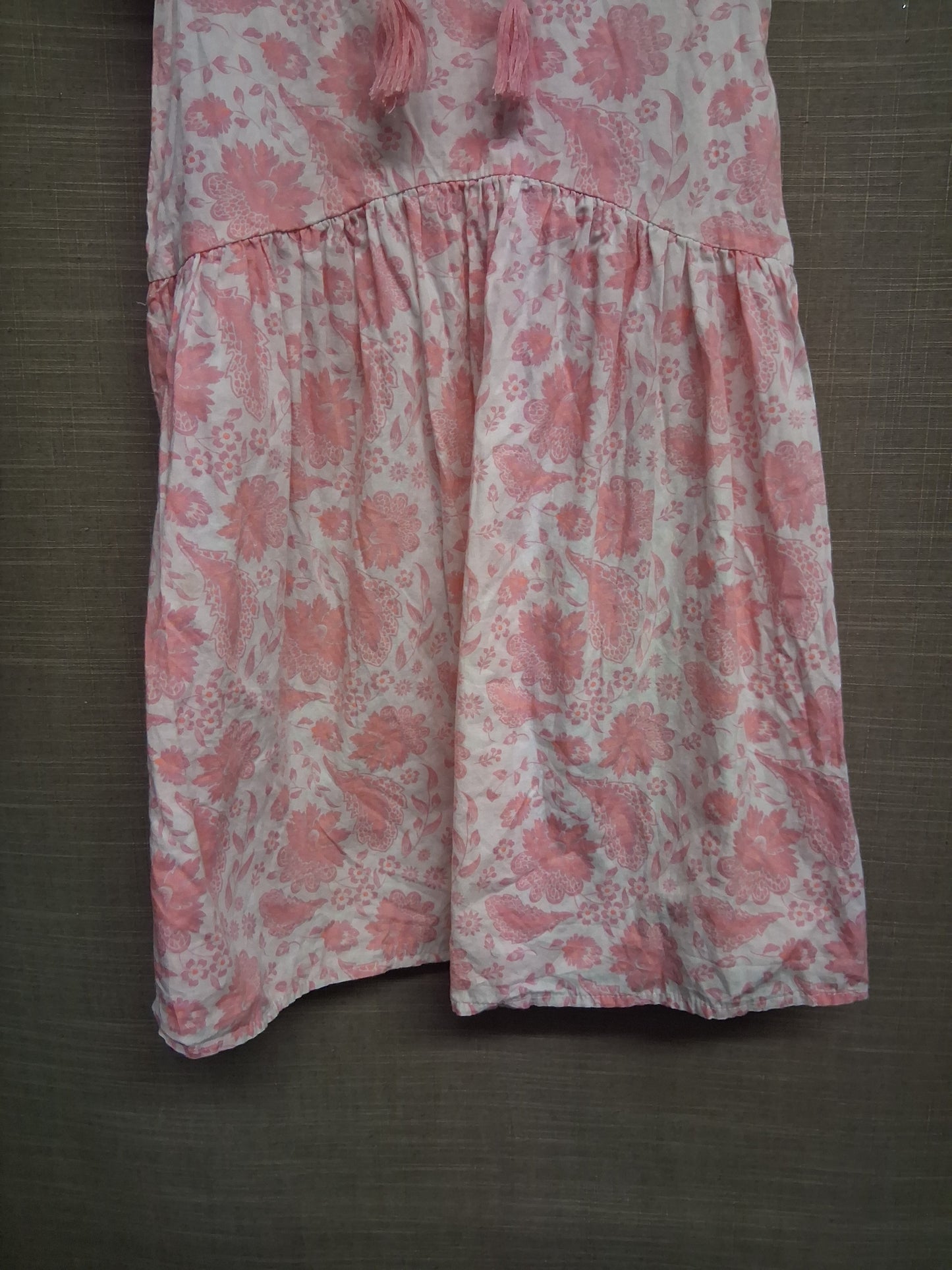 Pumpkin Patch Girls Pink Floral Cotton A Line Dress Short Sleeve Age 7 Years