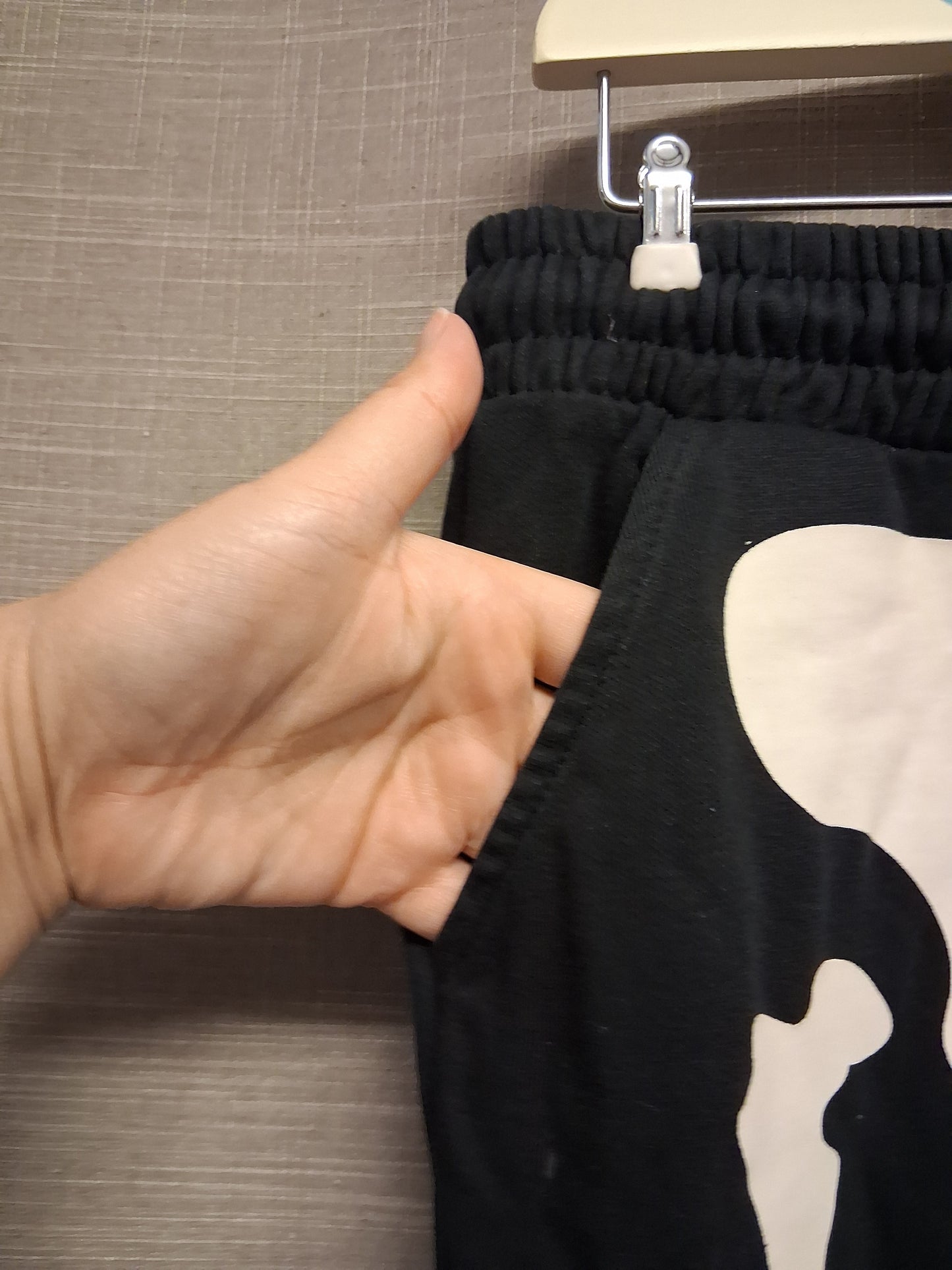 F&F Halloween Black Skeleton Jersey Joggers Age 6-7 Years