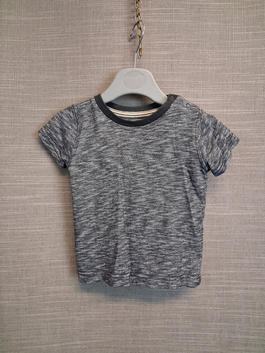 Nutmeg Boys Grey Striped T-Shirt Age 9-12 Months