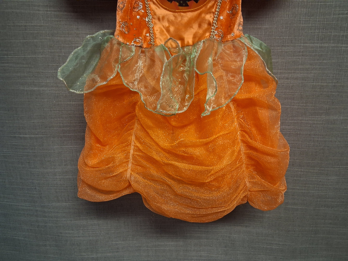 George Girls Halloween Pumpkin Dress Orange Age 1-2 Years