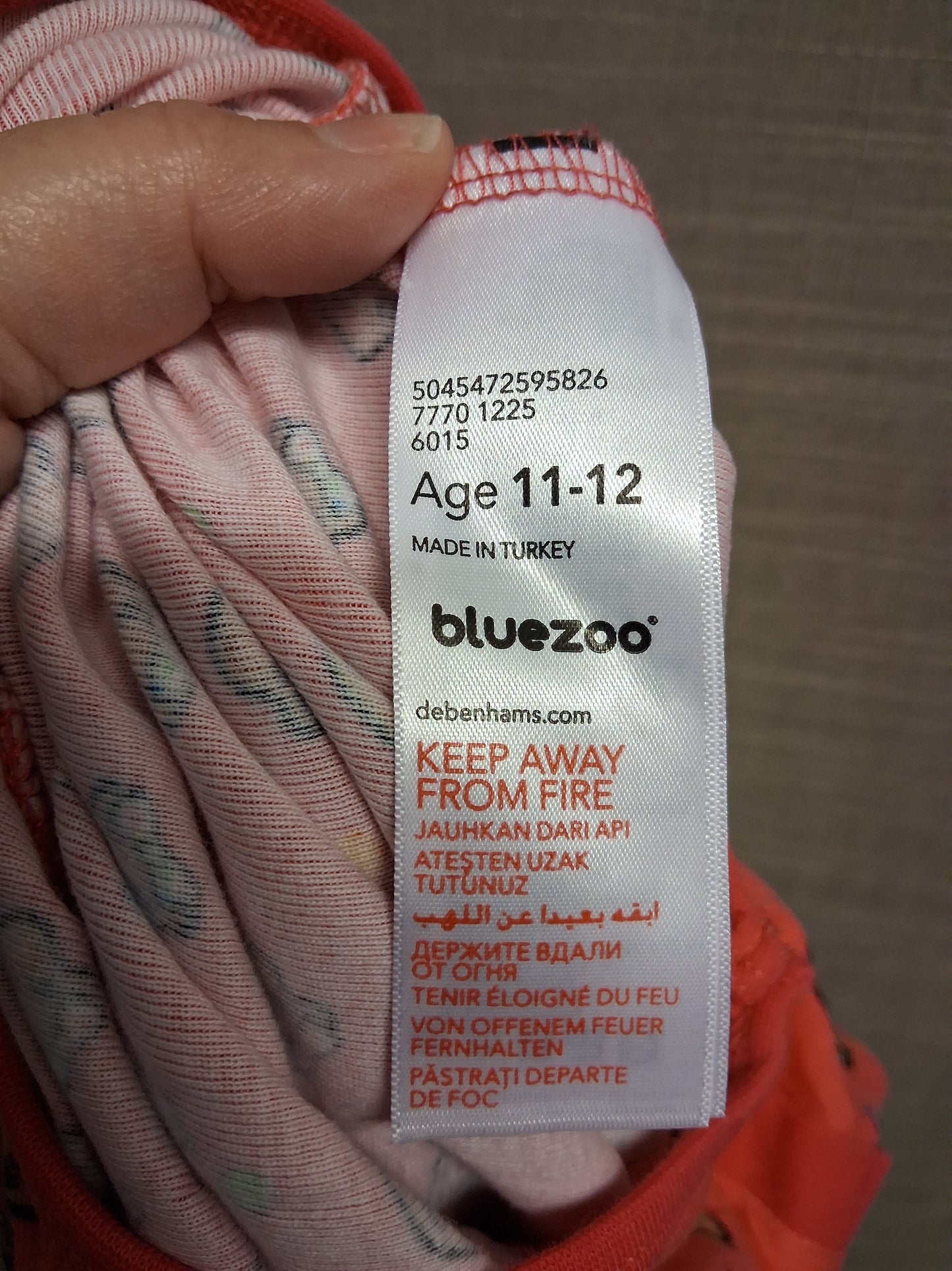 Blue Zoo Girls "Pudsey" Children in Need Blush Pink All in One Sleepsuit with Headband Age 11-12 Years