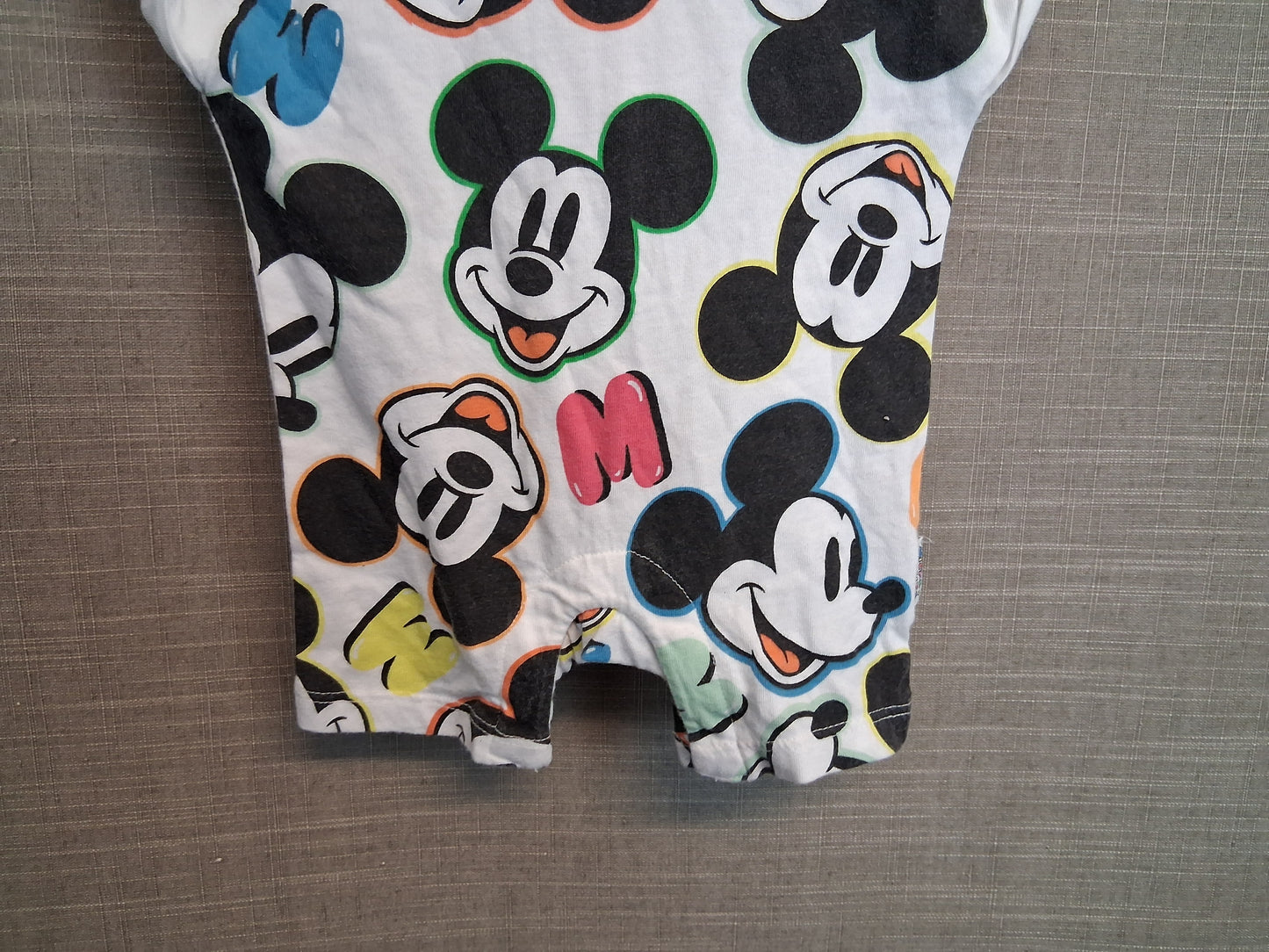 Disney Boys Mickey Mouse Romper Shorts Sleepsuit Multicolour Age Newborn