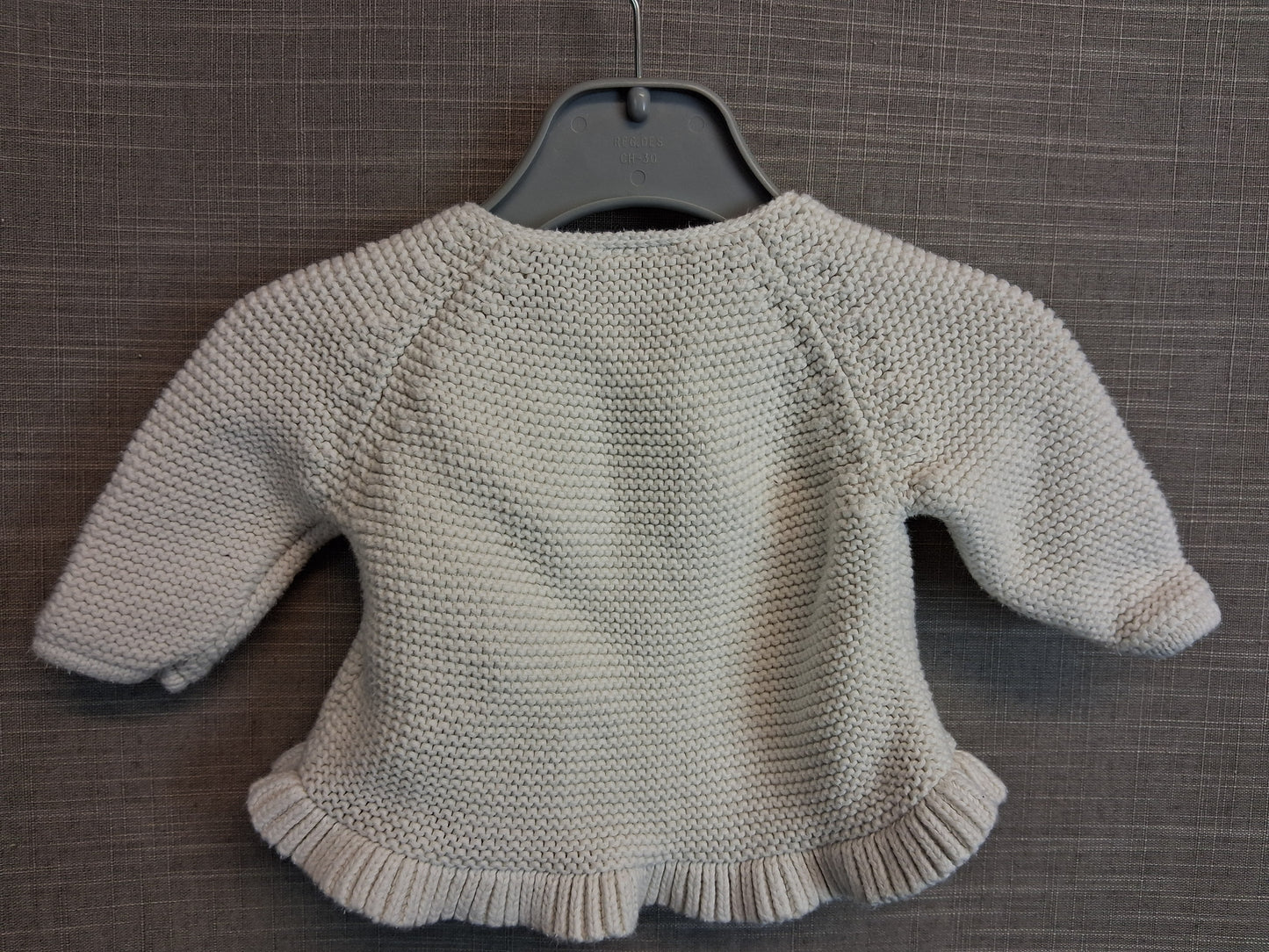 Next Girls White Knitted Cardigan Age 0-3 Months