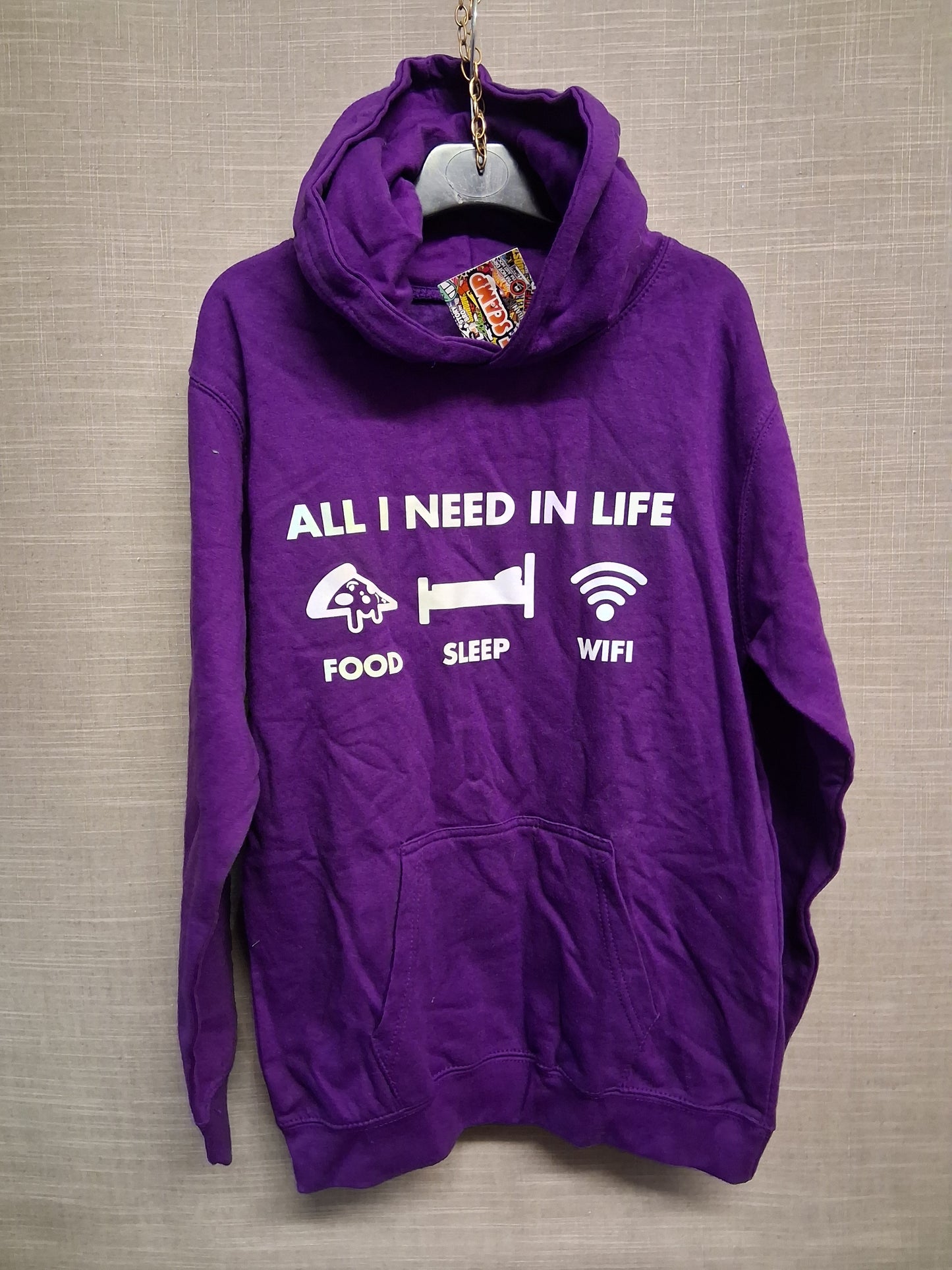 Hot Scamp 'All I Need In Life' Purple Hoodie Age 12-13 Years New