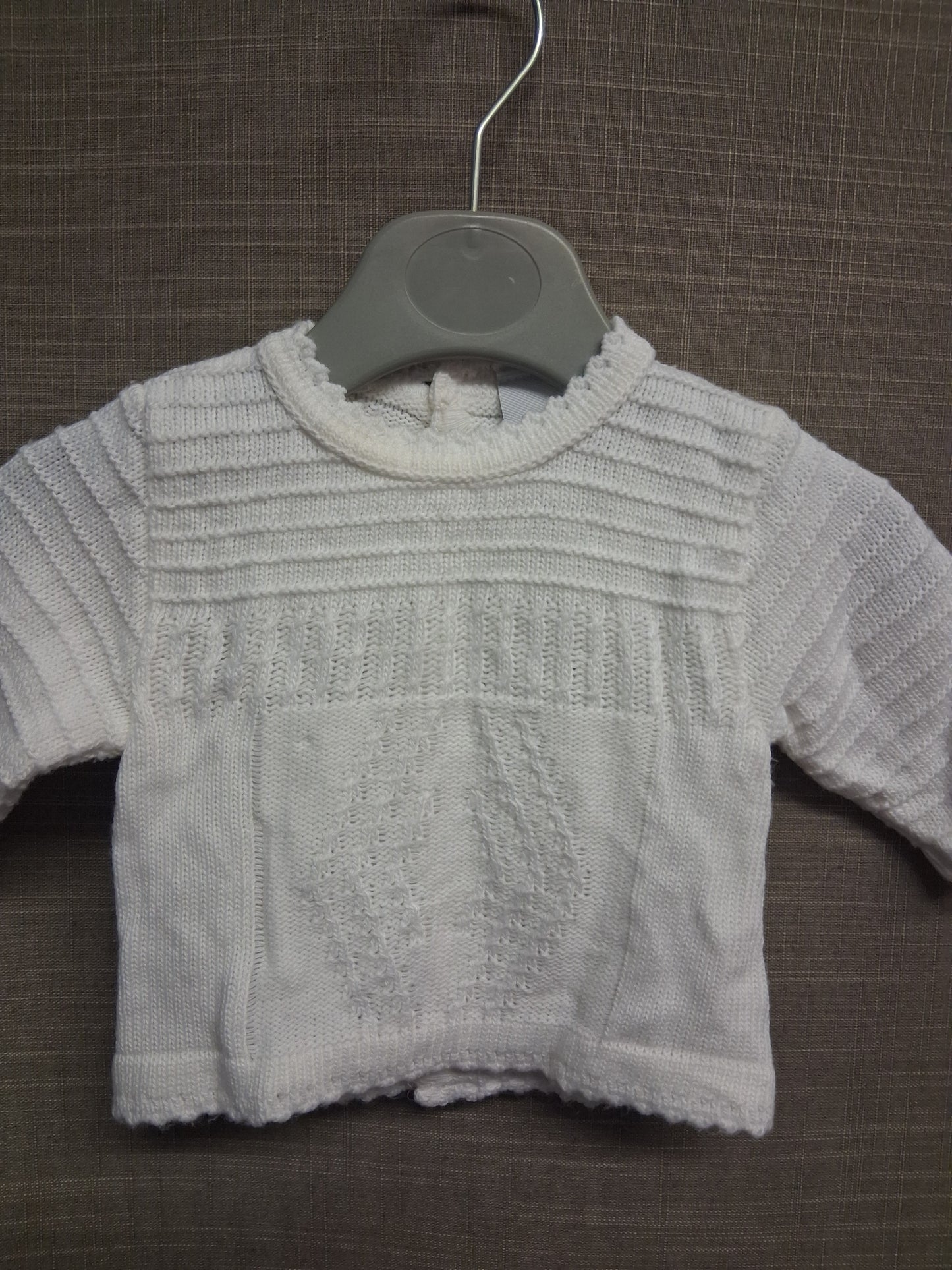 Dandelion White Button Back Jumper Sweater Age Newborn