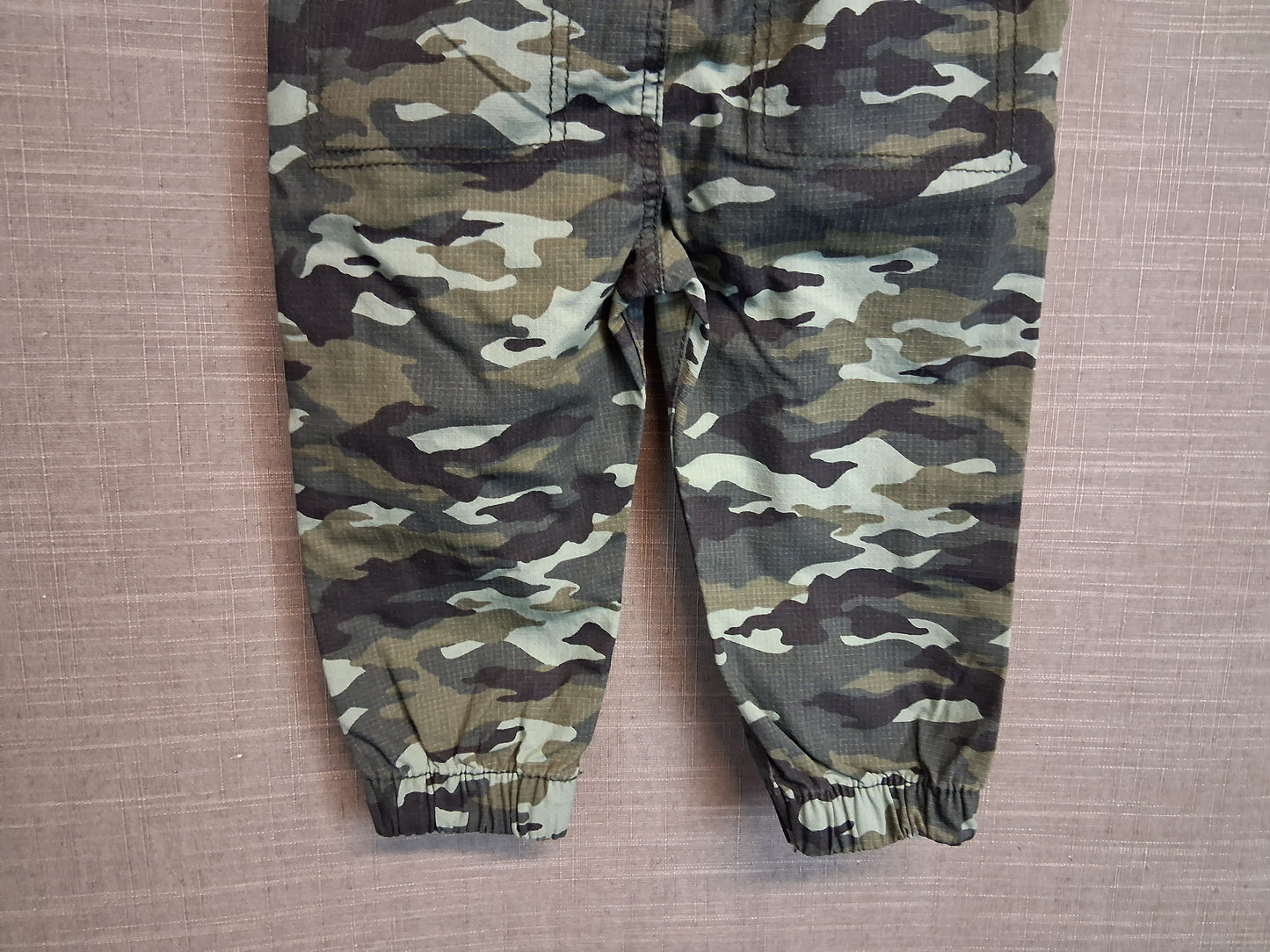 Nutmeg Boys Green Camouflage Cargo Trousers Age 9-12 Months
