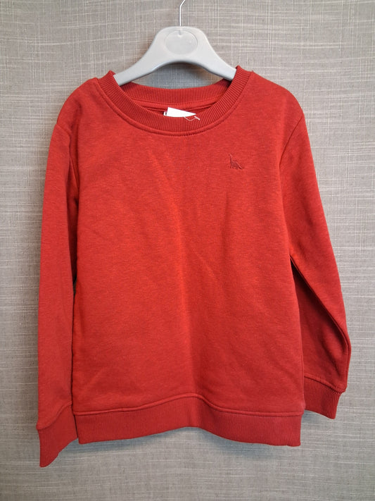 Peacock Boys Red Crew Neck Sweater Age 5-6 Years New