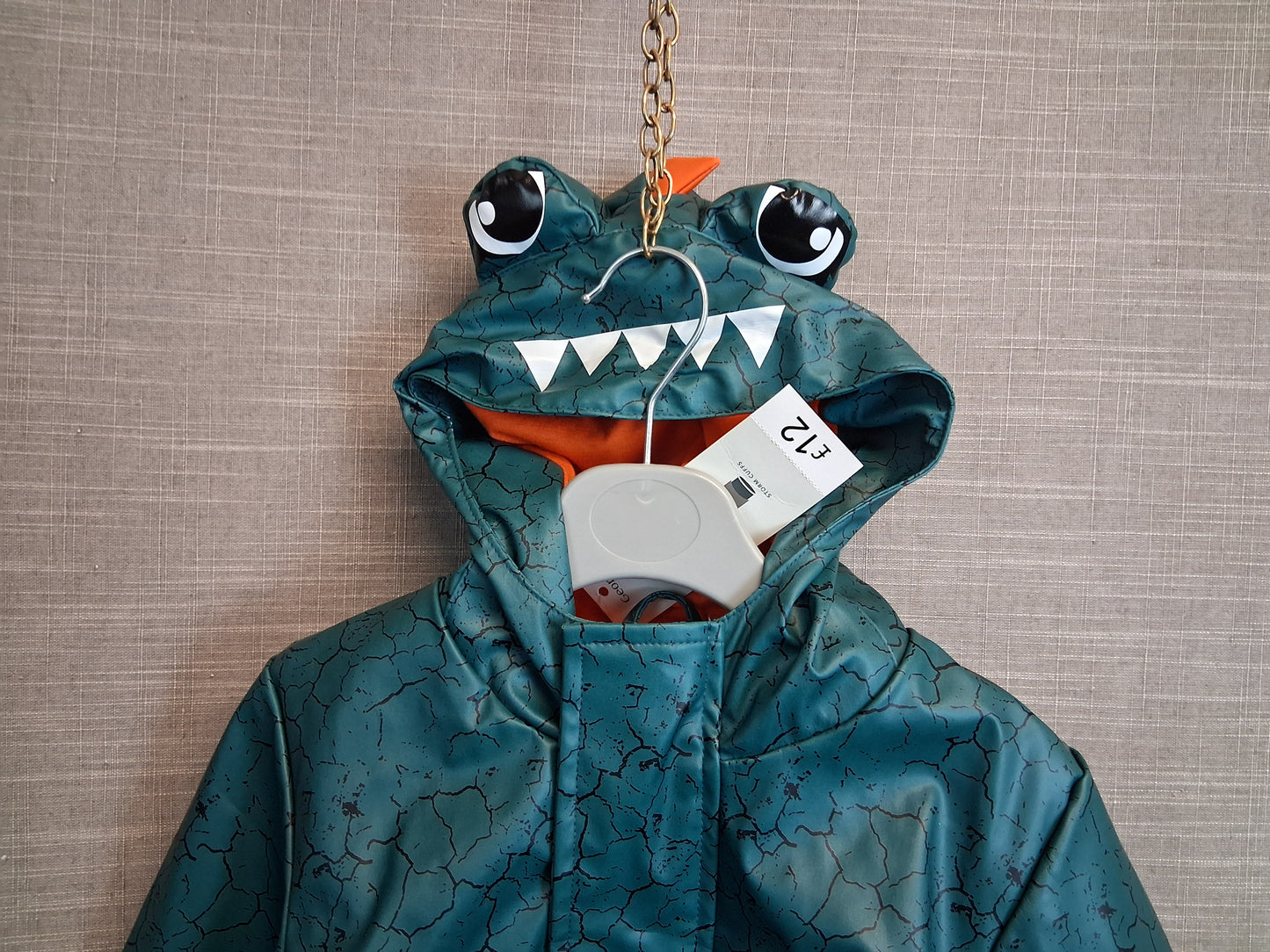 George Boys Dinosaur Raincoat Age 12-18 Months Green New