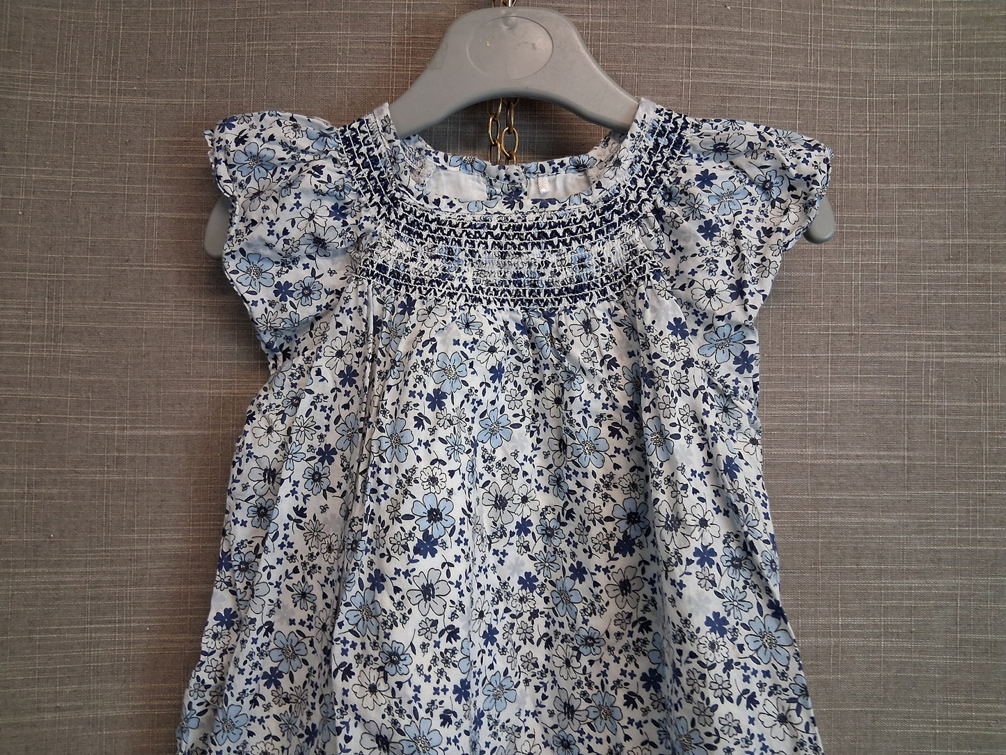 Billie Faiers George Blue Floral A Line Dress Age 12-18 Months