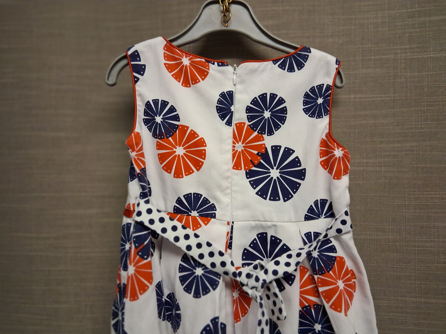 Lilus Girls Blue Red White A Line Floral Sleeveless Party Dress Age 6 Years