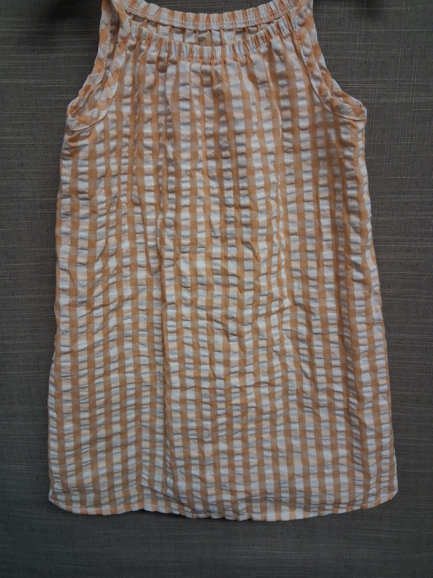 Nutmeg Girls Mustard White Striped Sundress Age 2-3 Years