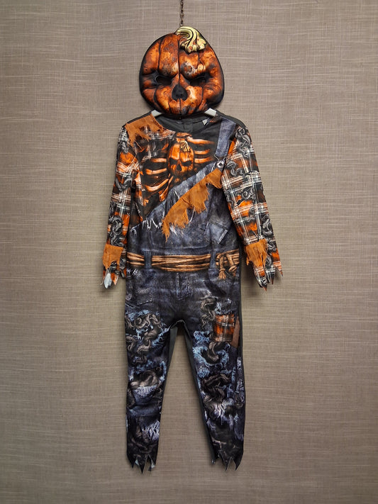 F&F Boys Spooky Pumpkin Costume 3 Piece Outfit Age 3-4 Years