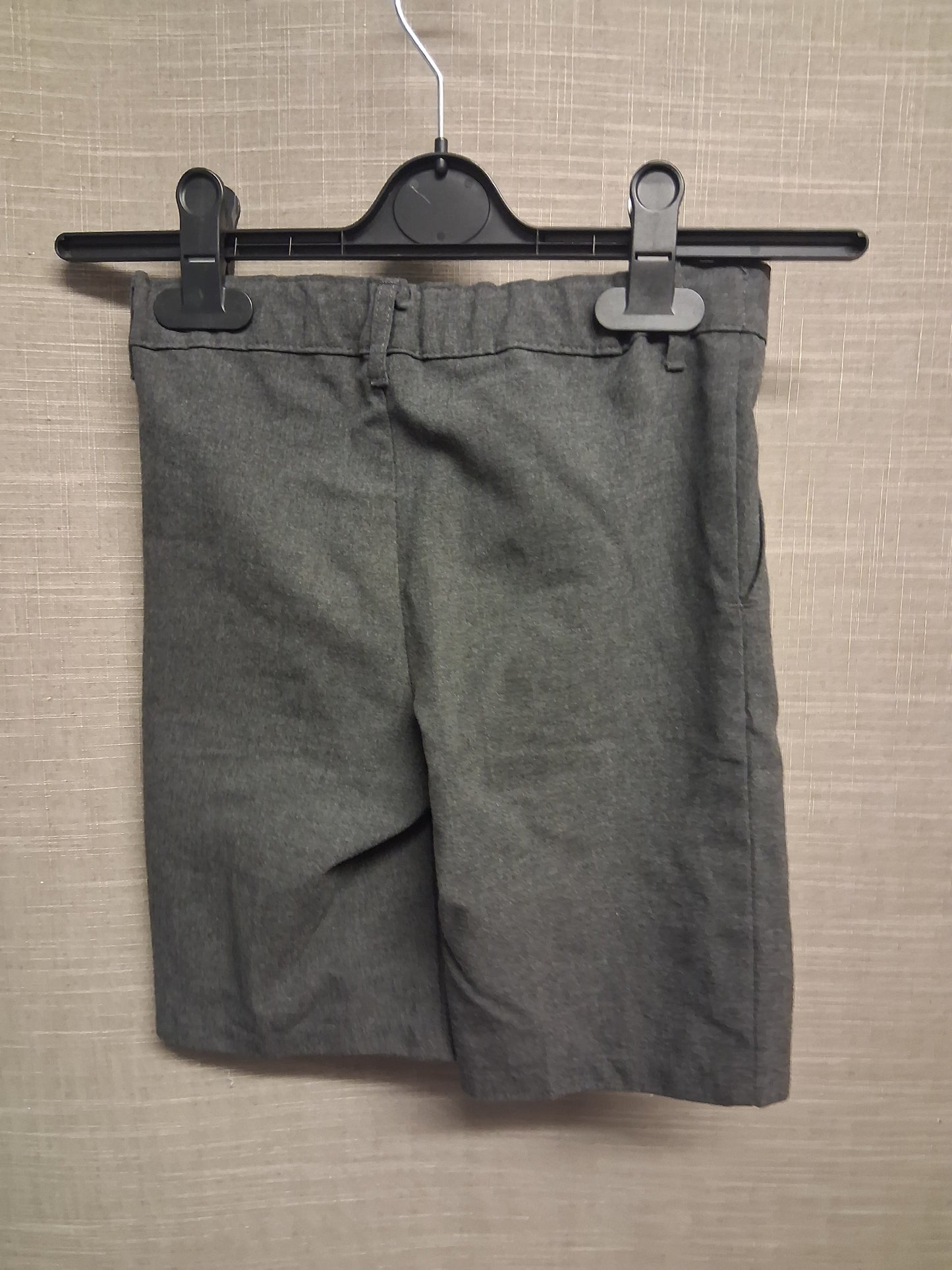 Marks & Spencer Boys Grey School Shorts Adjustable Waist Age 7-8 Years