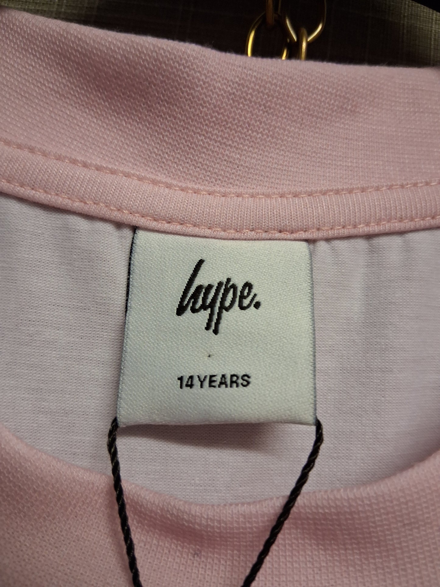 Hype Pink Black Short Sleeve T-Shirt Age 14 Years Brand New