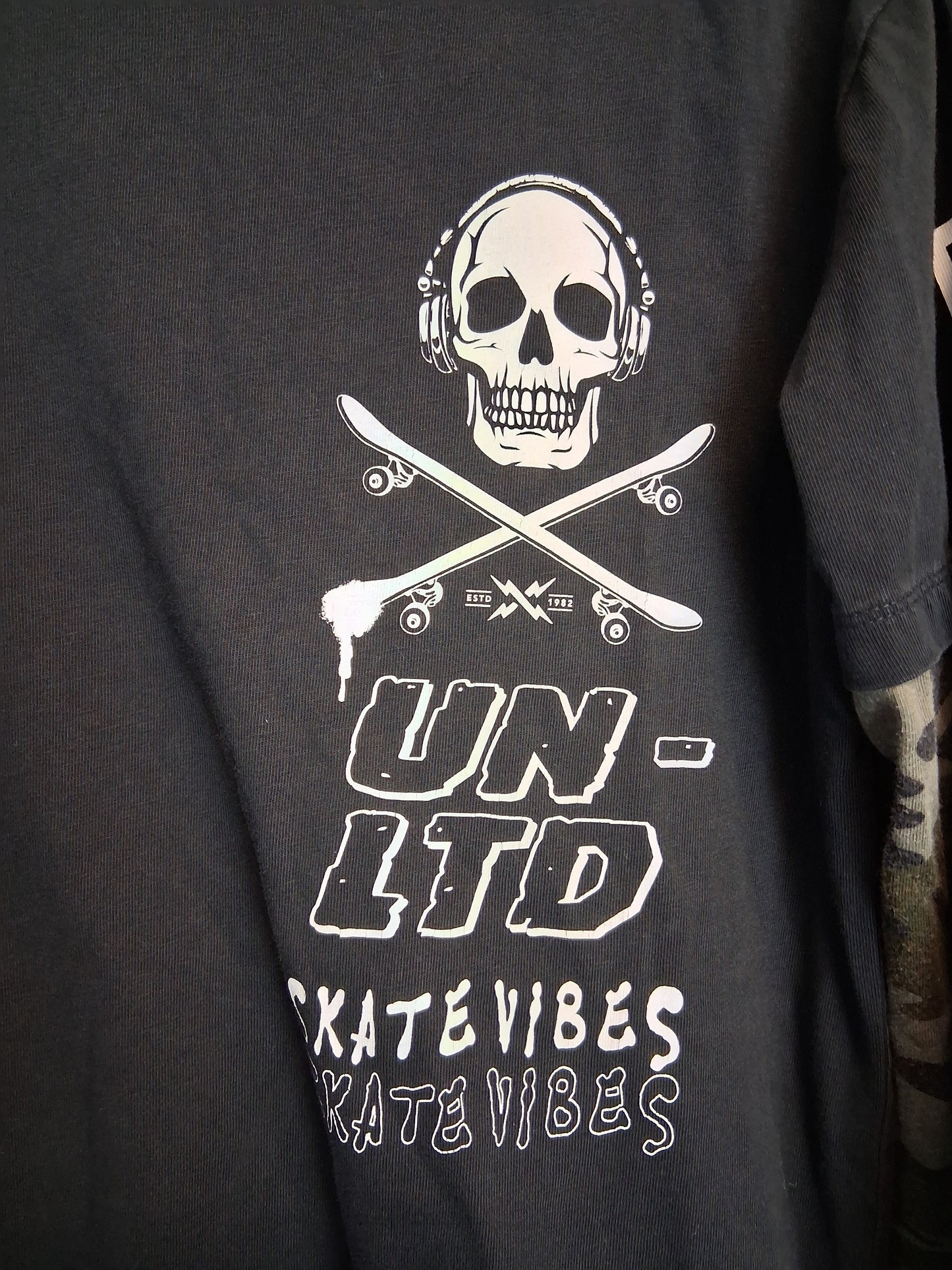 Next Boys Black Camouflage Long Sleeve Jersey T-Shirt Age 10 Years