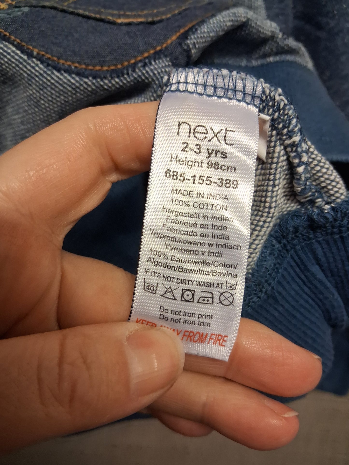 Next Boys Blue Crew Neck Sweater Blue Dinosaur Theme Age 2-3 Years