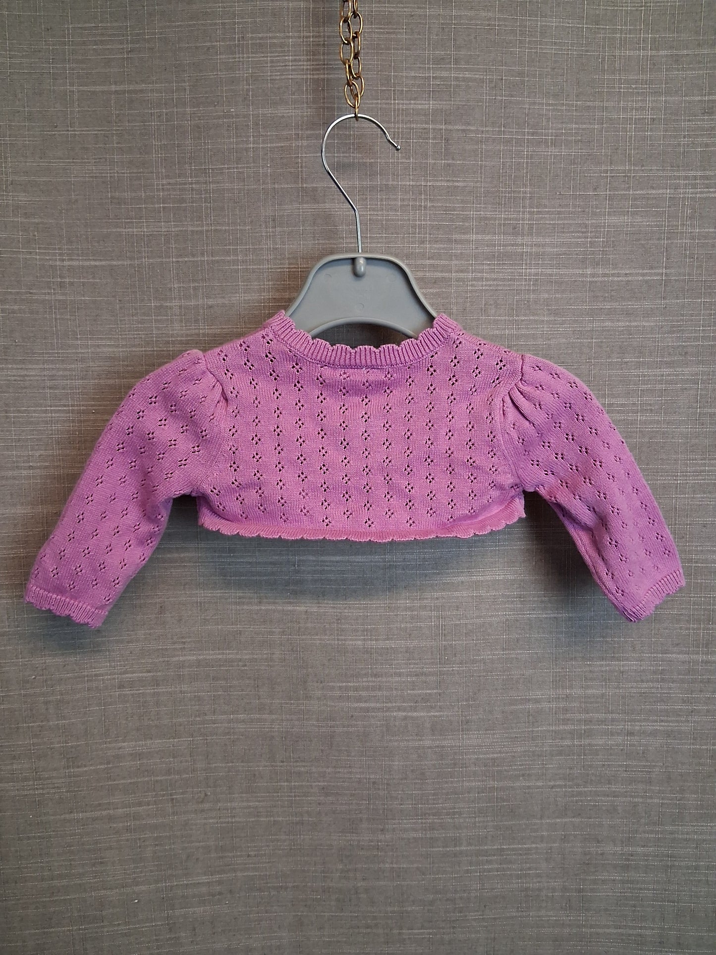 Next Girls Lilac Knitted Cropped Cardigan Age Newborn New