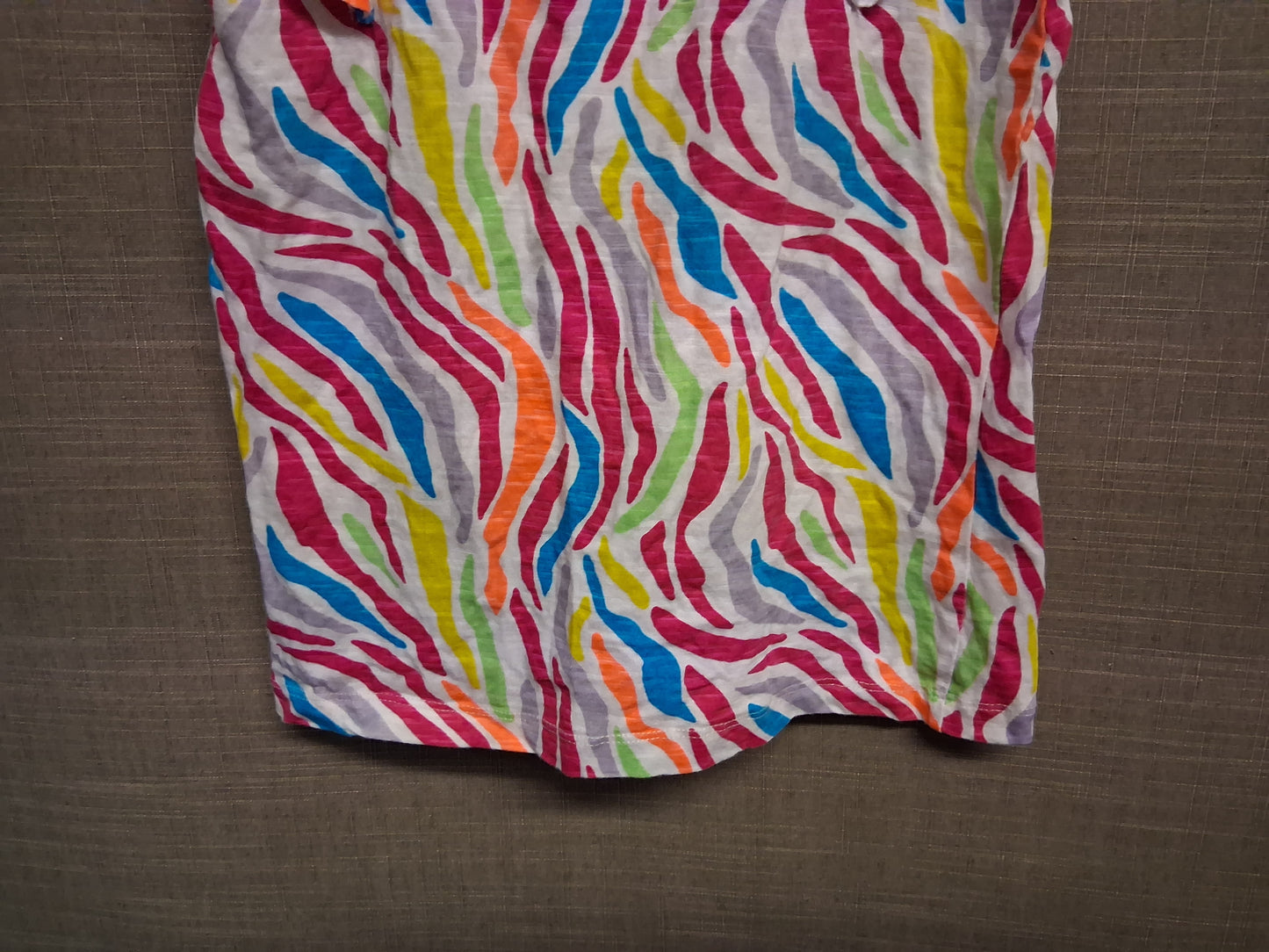 Dunes Stores Girls Multicolour Striped Sleeveless T-Shirt Age 7-8 Years