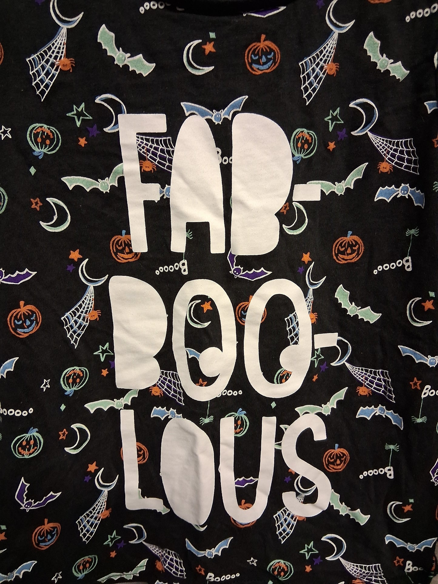 Nutmeg Halloween 'Fab-boo-lous' Boys Long Sleeve T-Shirt Black Age 5-6 Years