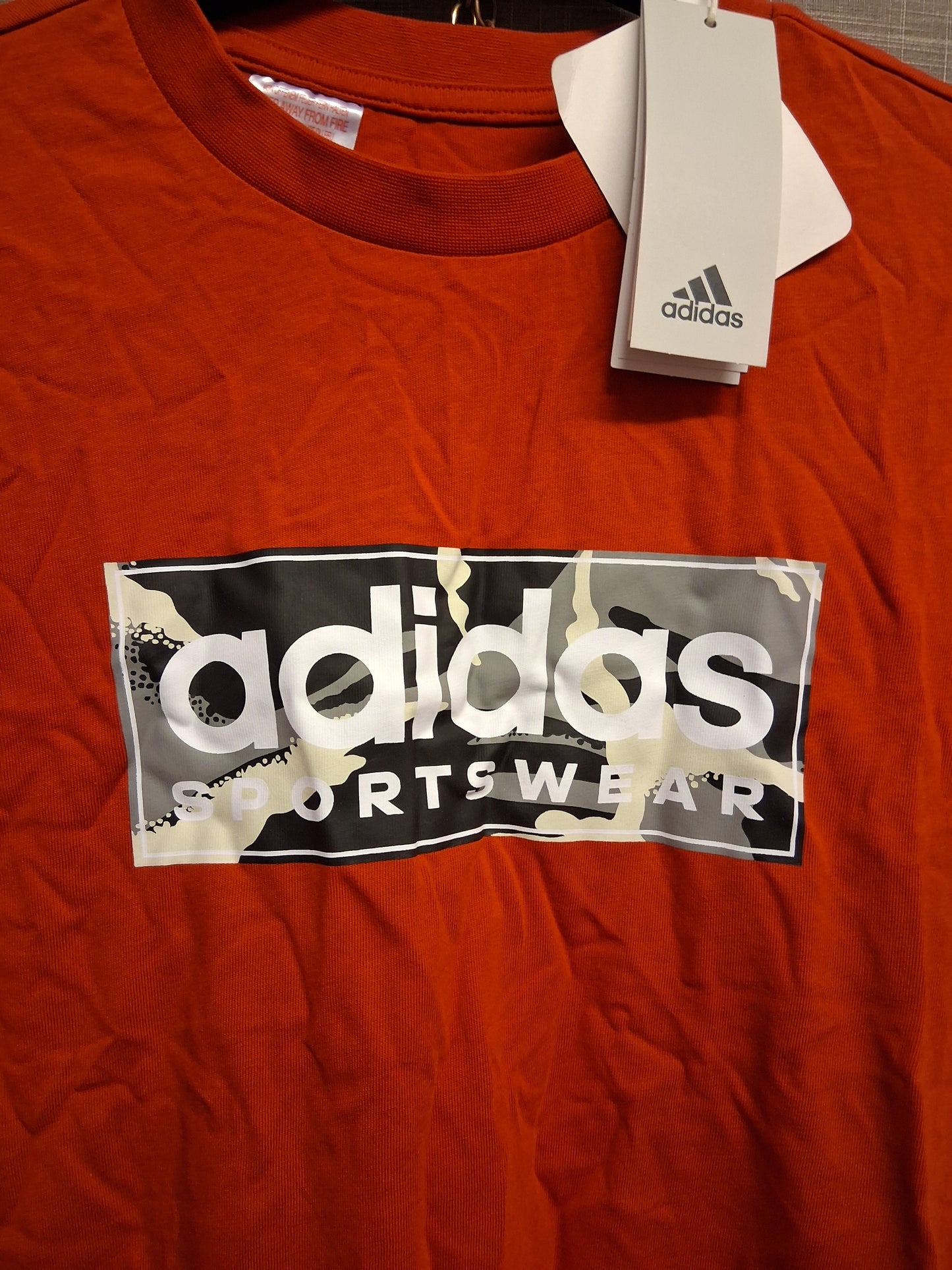 Adidas Boys Red Short Sleeve T-Shirt Age 13-14 Years New