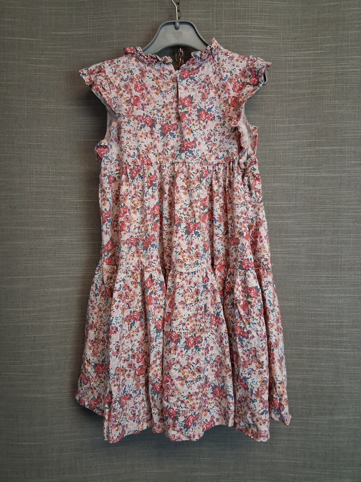Next Girls Pink Floral Sleeveless Dress Age 5-6 Years