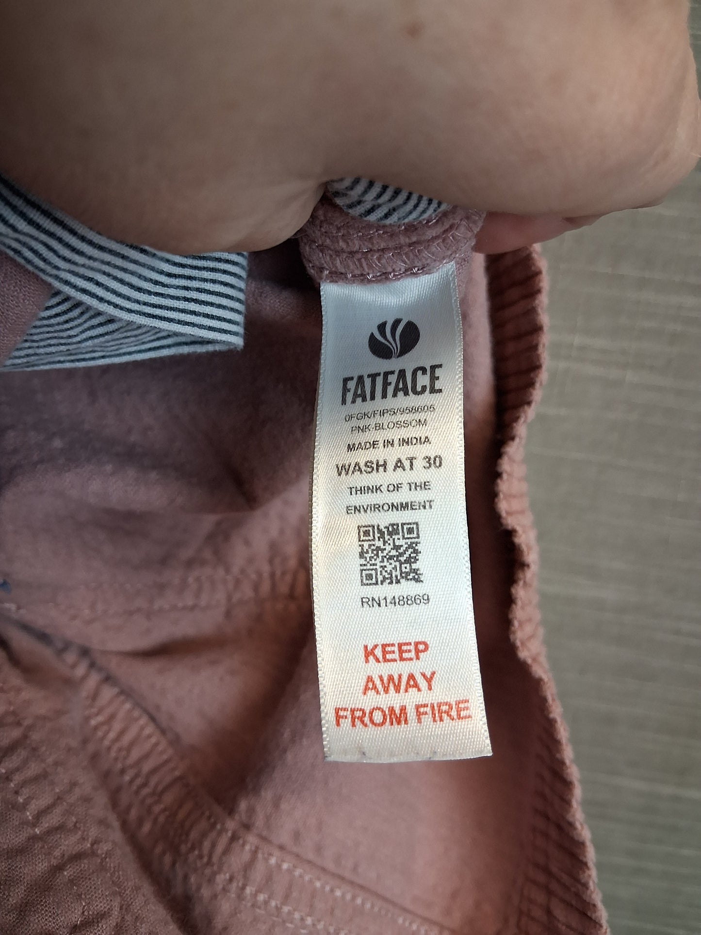 Fat Face Girls Dusky Pink Corduroy Pinafore Dress Age 10-11 Years