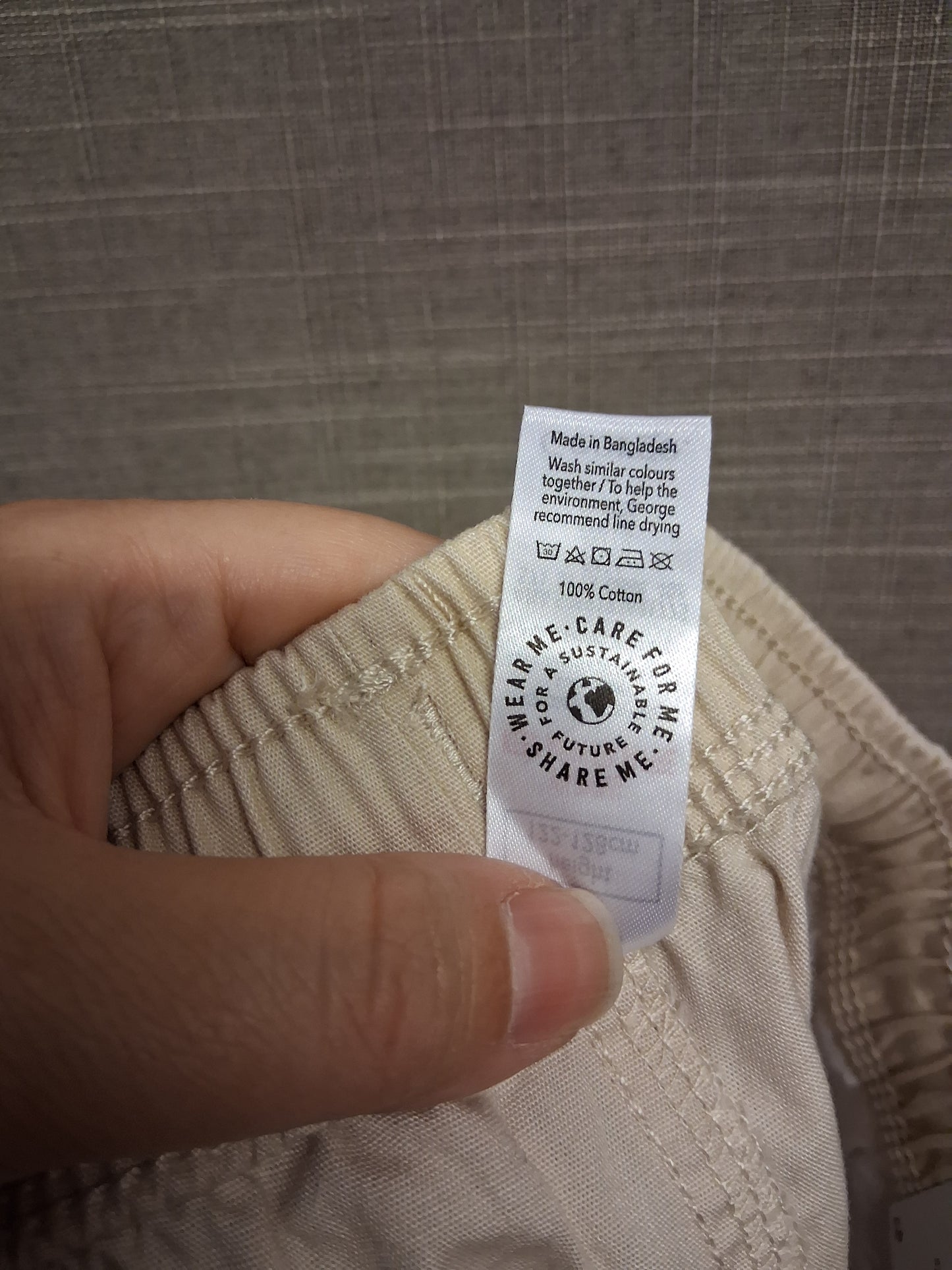 George Boys Beige Shorts Age 7-8 Years New