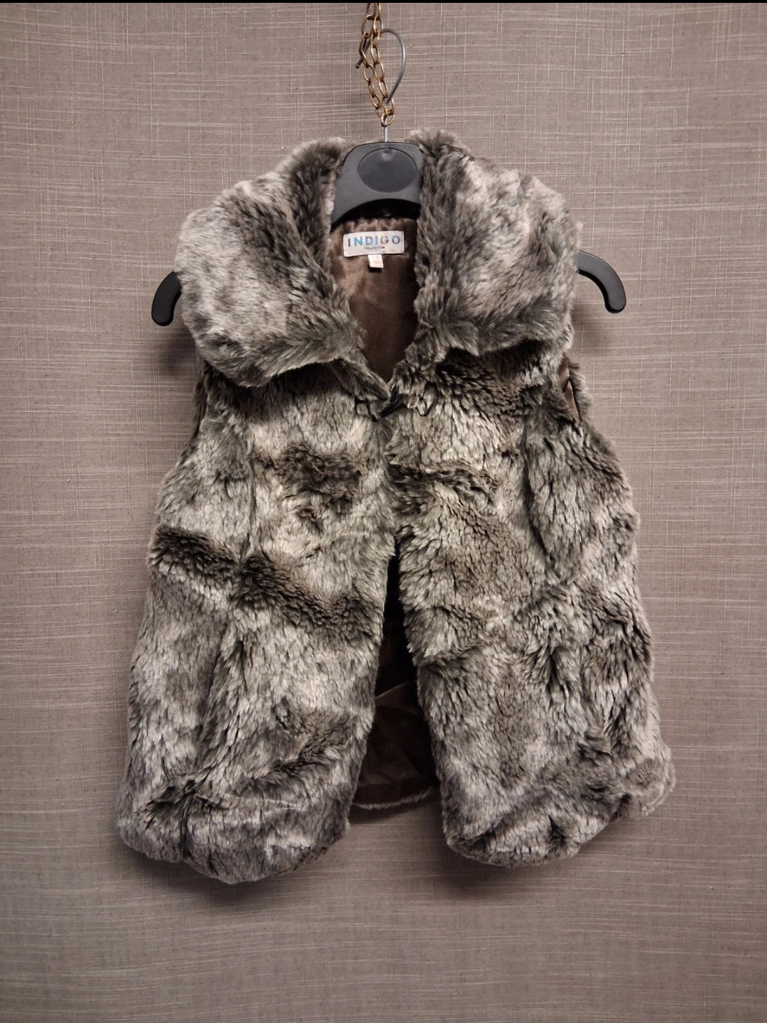 Marks and Spencer Brown Faux Fur Body Warmer Gilet Age 7-8 Years
