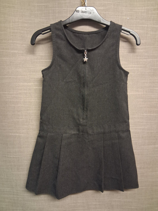 F&F Grey Pinafore School Dress Age 5-6 Years