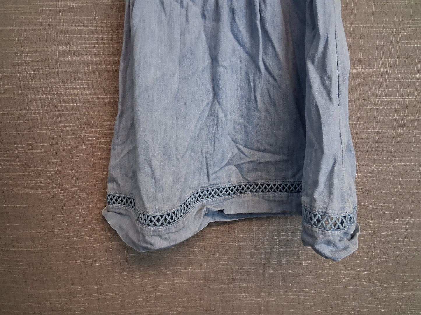 Gap Girls Blue Chambray Denim Sleeveless Dress Age 6-7 Years