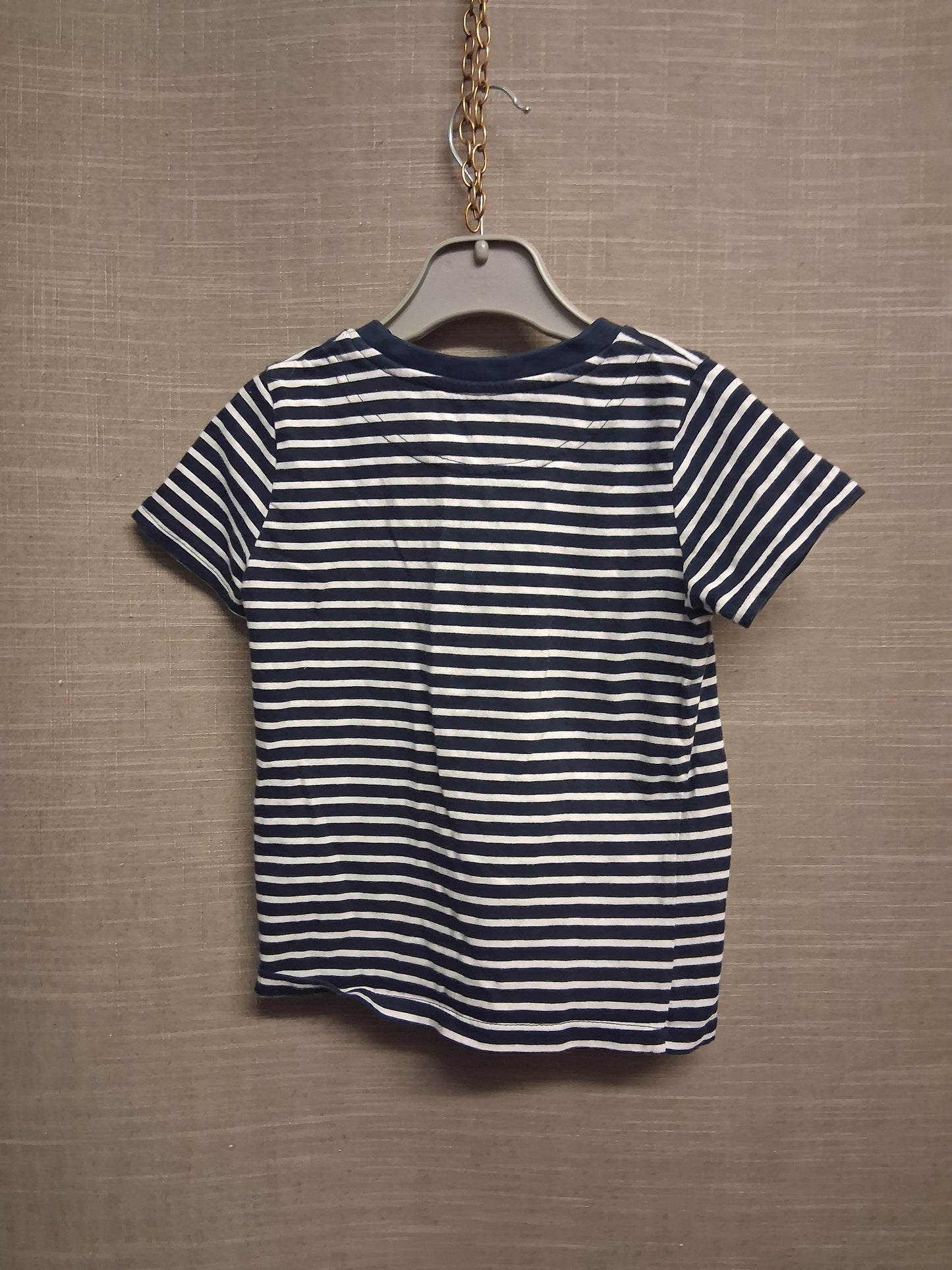 Lyle and Scott Boys Blue White Striped Short Sleeve T-Shirt Age 3 years