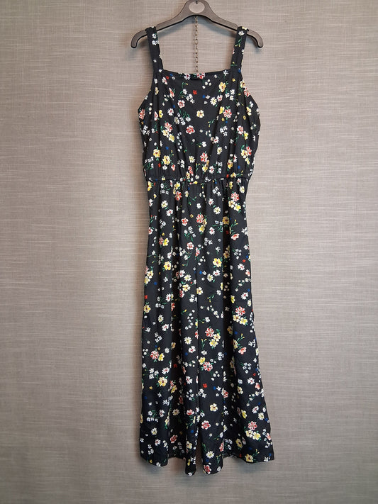 New Look Girls Black Floral Jumpsuit Lightweight Age 13 Years