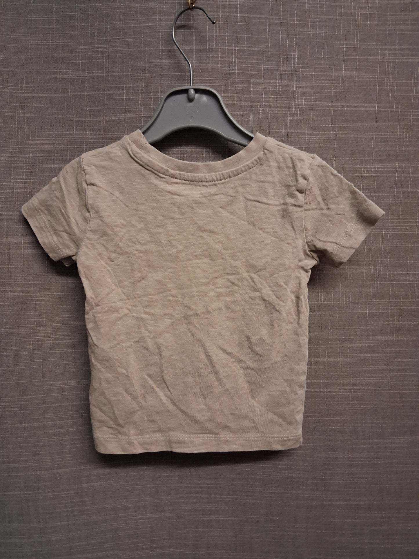 Next Boys Beige Short Sleeve Jersey T-Shirt Age 9-12 Months