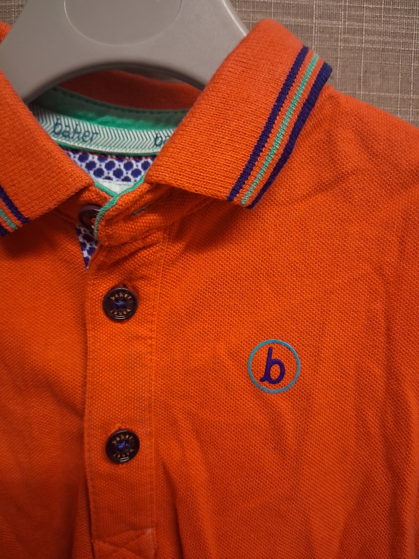 Ted Baker Bodysuit Boys Polo Style Long Sleeve Red Age 12-18 Months