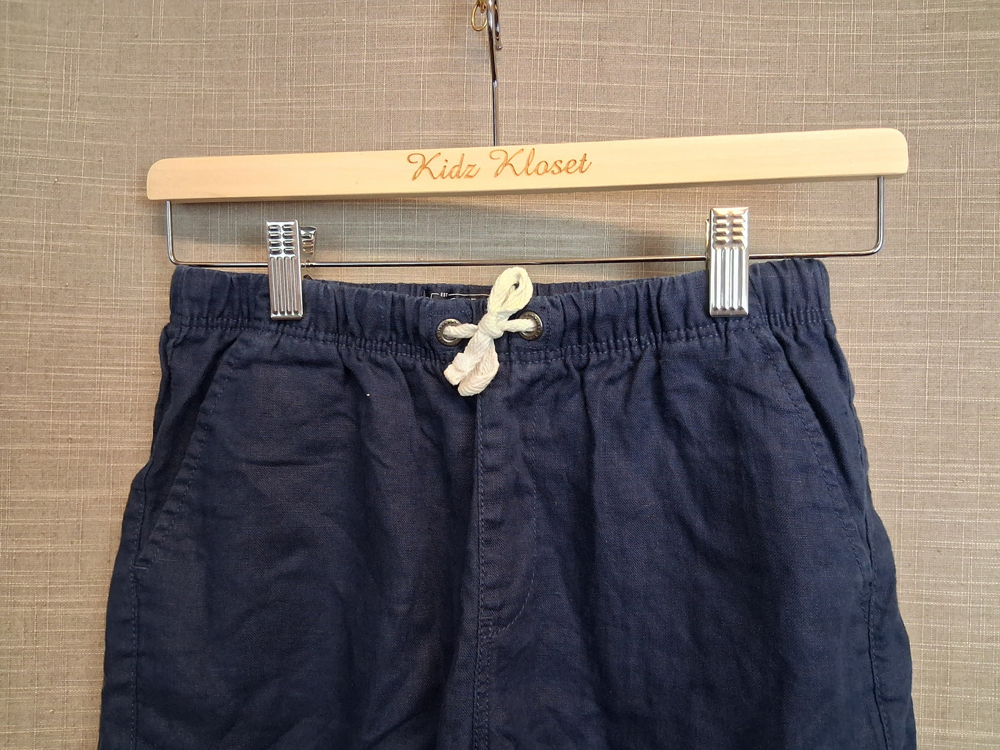 Next Boys 100% Linen Blue Shorts Age 11 Years