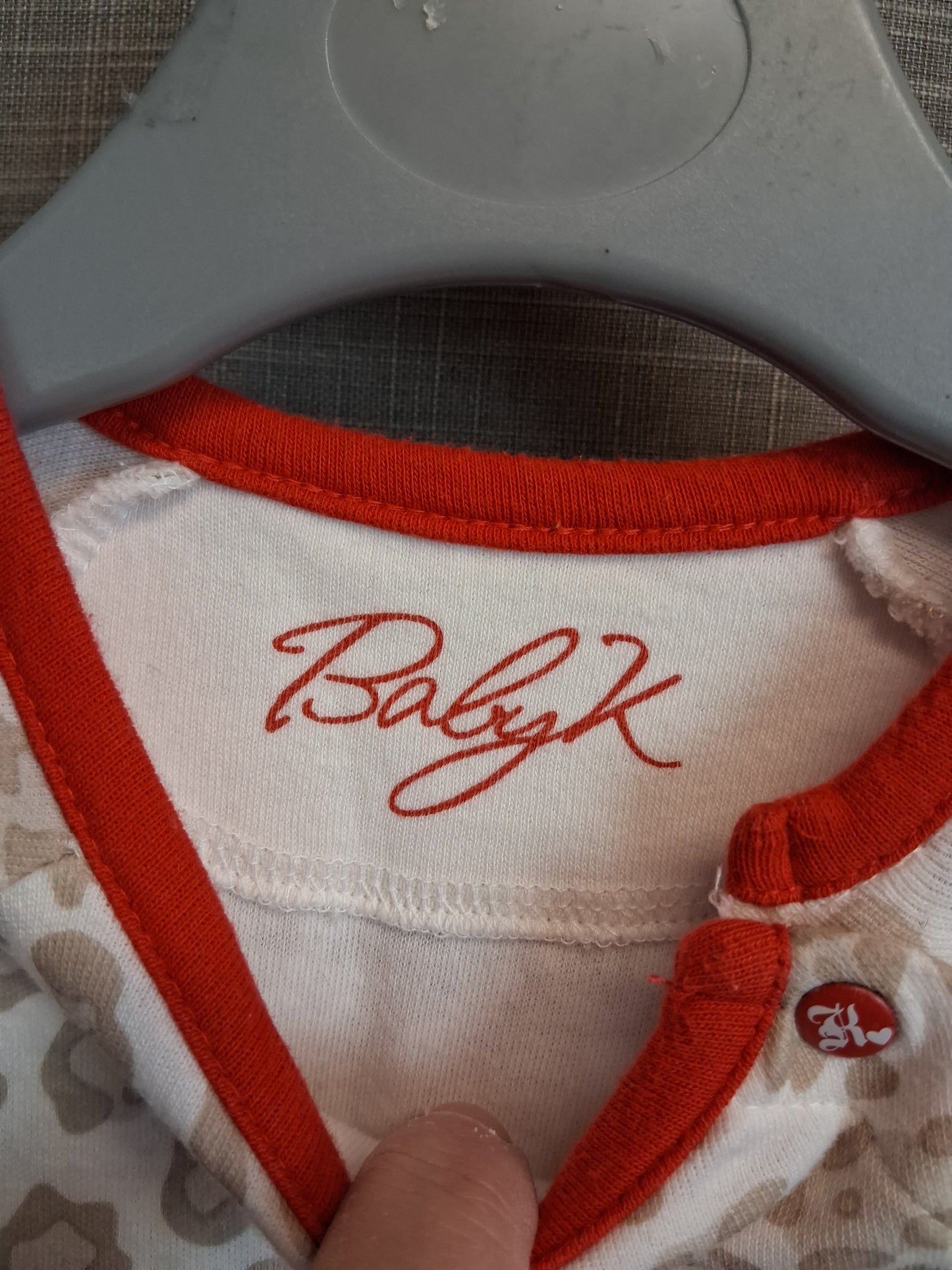 Baby K Girls Beige Animal Print One Piece Romper Age 0-3 Months