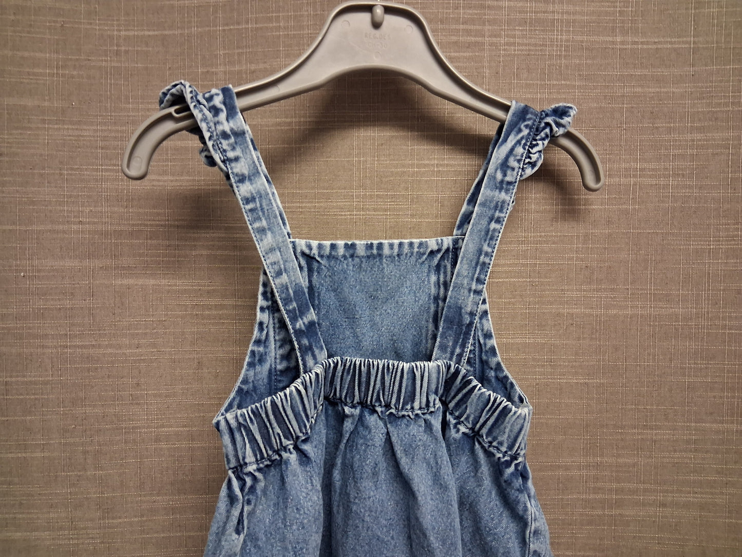 George Girls Blue Denim Pinafore Dress Age 9-12 Months