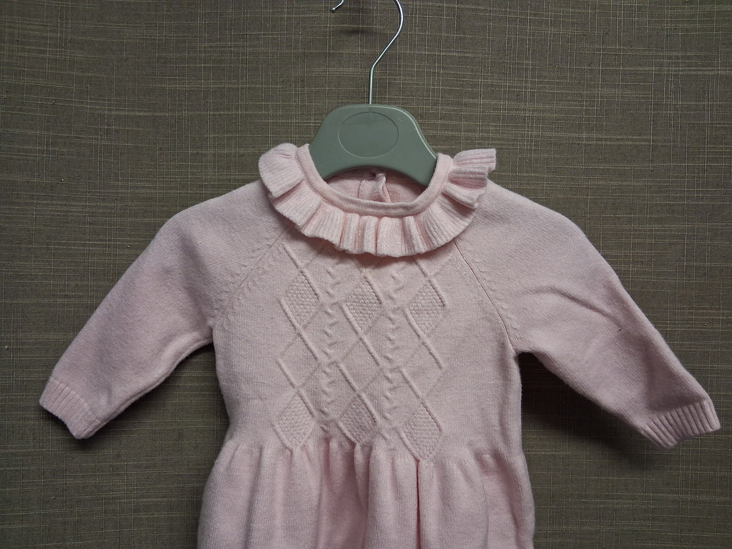 Nutmeg Girls Pale Pink Soft Knit Jumper Dress Age 0-3 Months