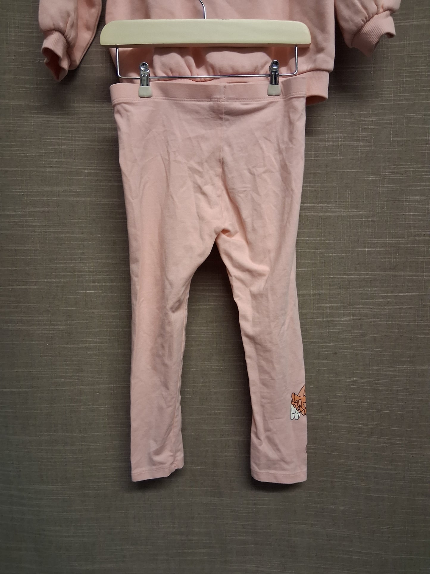 F&F Disney Minnie Mouse Pink 2 Piece Outfit Sweater and Leggjngs Age 3-4 Years