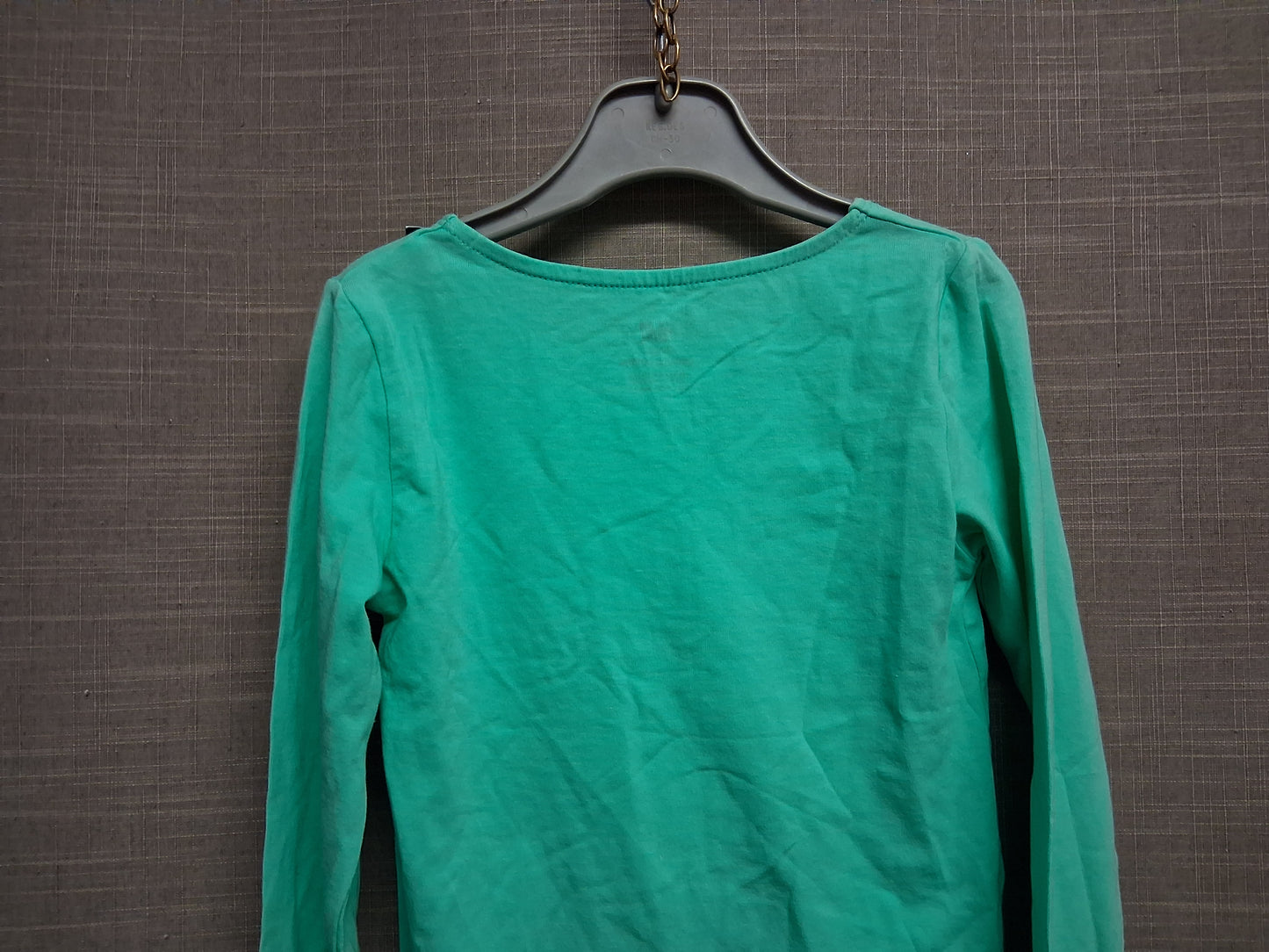 H&M Boys Long Sleeve Green T-Shirt Age 4-6 Years Organic Cotton New